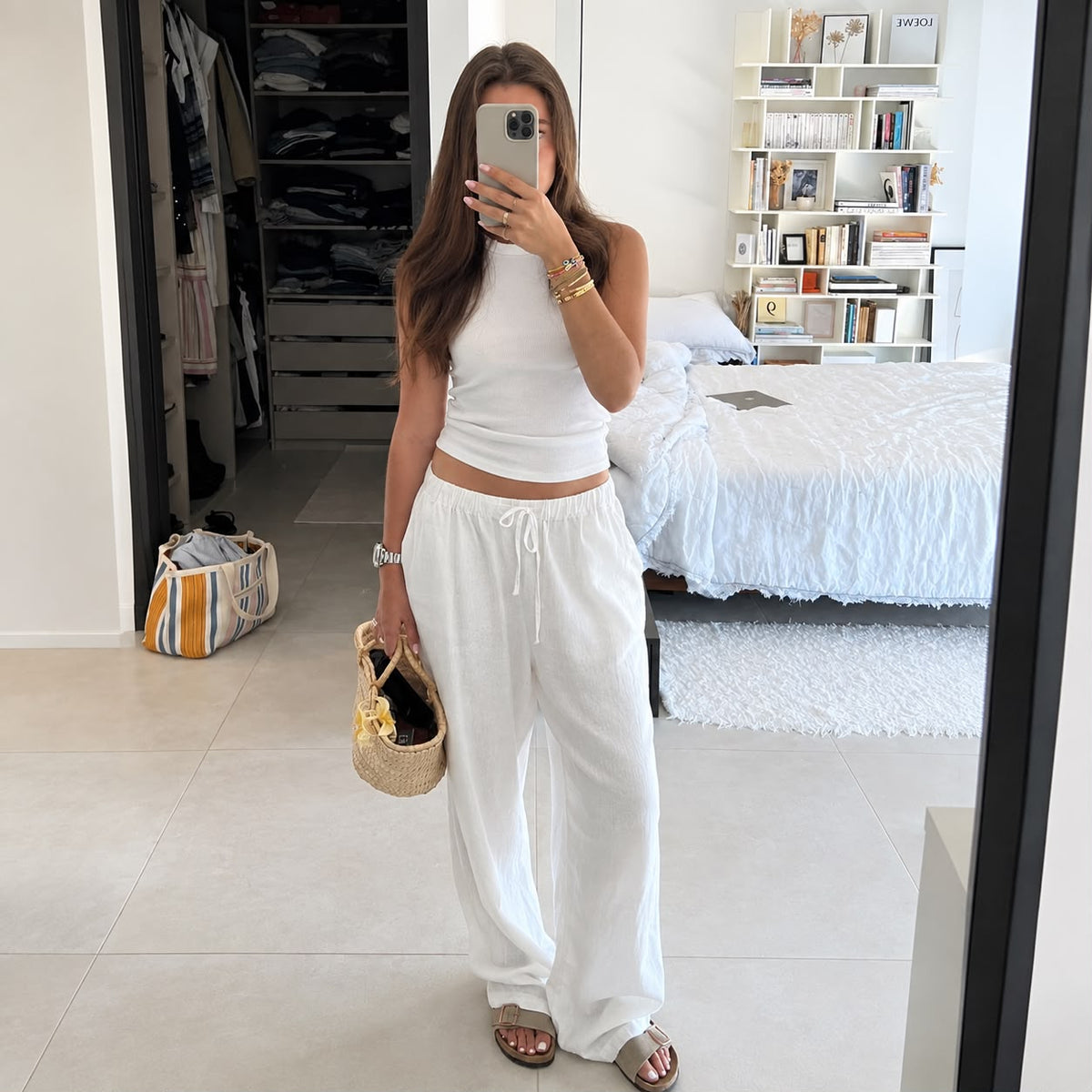 Pantalones clásicos lino