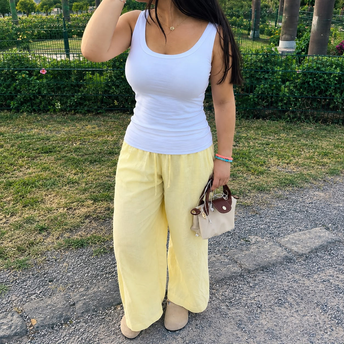 Pantalones clásicos lino