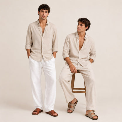 Pantalones de lino hombre