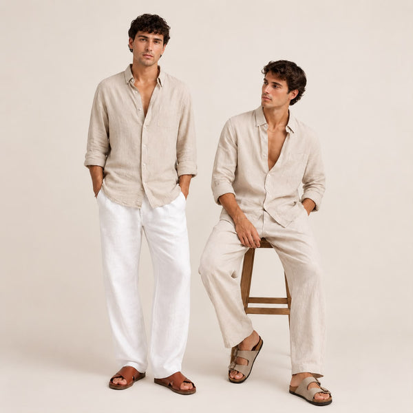 Pantalones de lino hombre