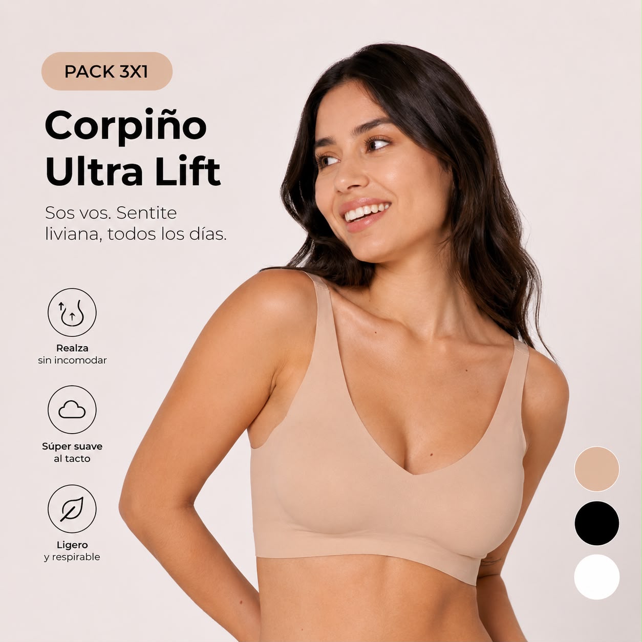 Pack 2x1 | Corpiño Ultra Lift + Bombacha Segunda Piel
